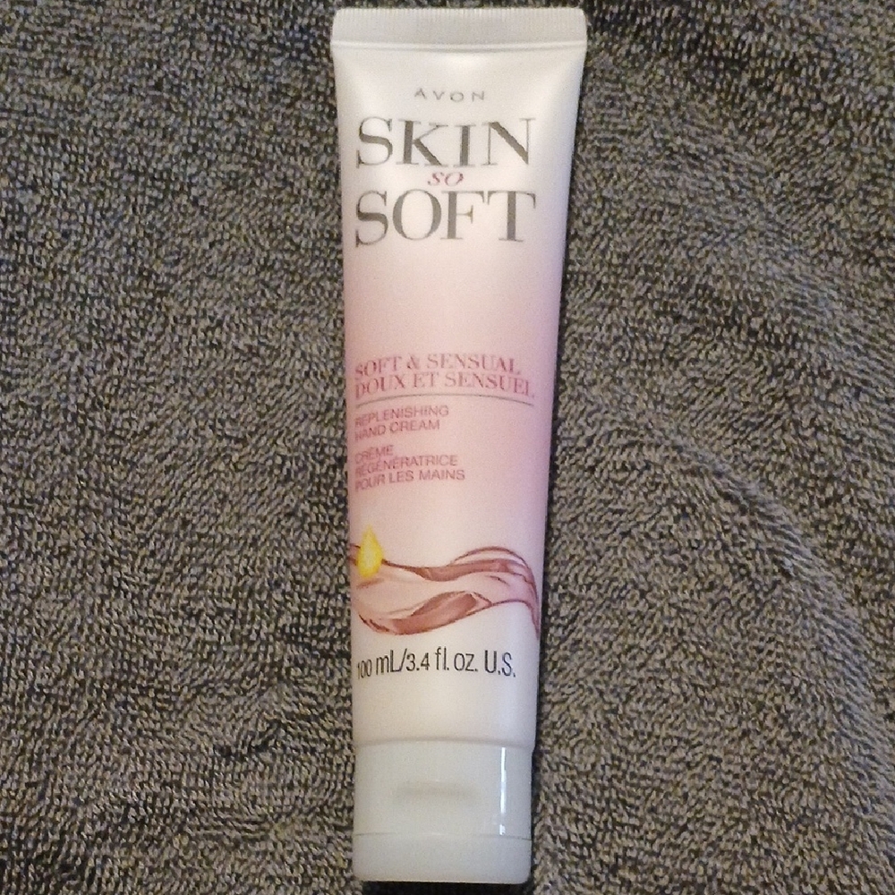Avon Skin So Soft Replenishing Hand Cream - Pink and White